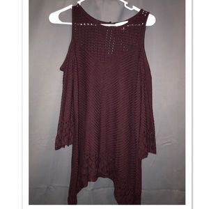 Lauren Conrad Maroon Sweater Tunic